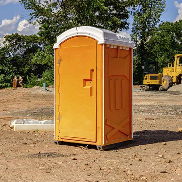 how often are the porta potties cleaned and serviced during a rental period in Wymore NE